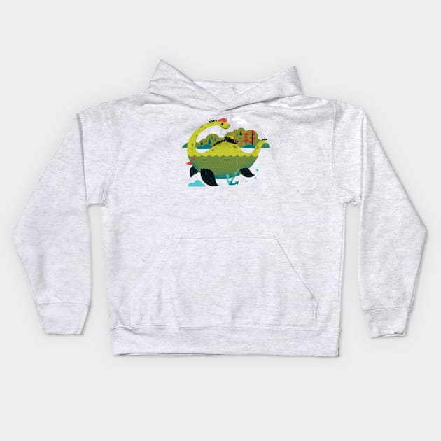 Nessie Kids Hoodie by Lucie Rice Illustration and Design, LLC